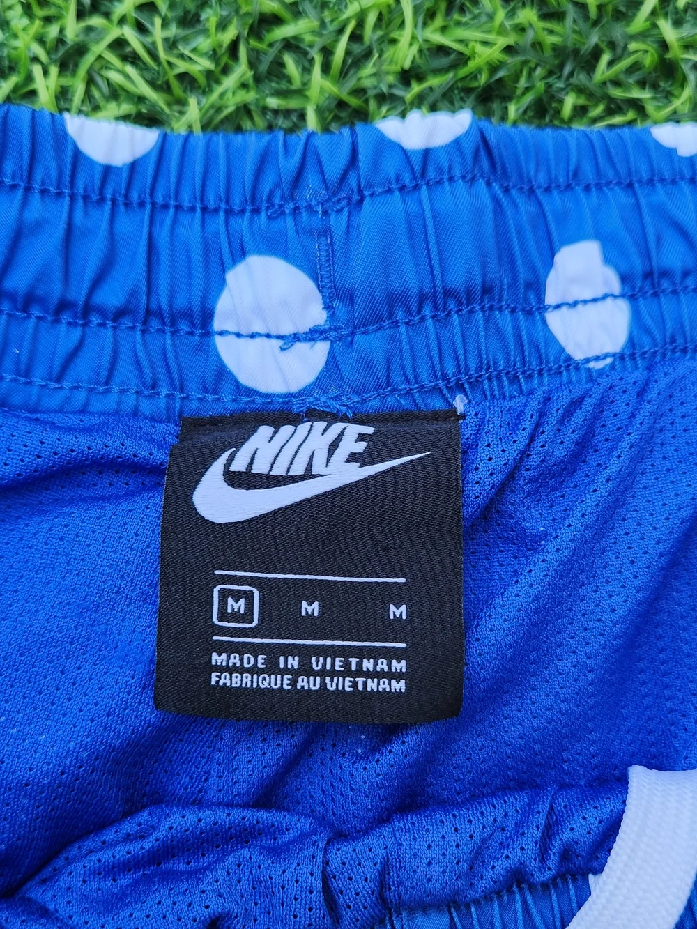 NIKE SPORTSWEAR JDI DO IT BLUE WHITE POLKA DOT WOVEN SHORTS CJ4807 631 SIZE M